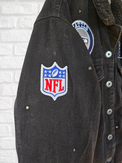 Seattle Seahawks Sherpa Lined Denim Jacket