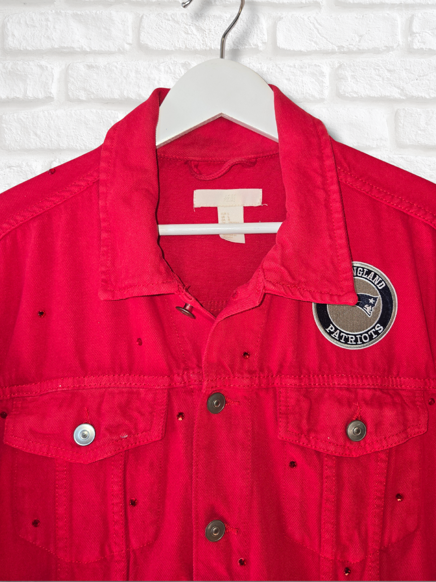 New England Patriots Oversized Denim Jacket
