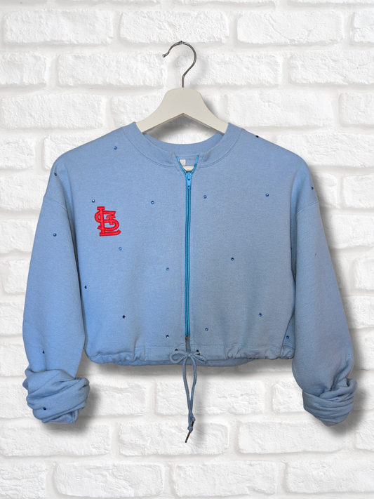 St. Louis Cardinals Crop Zip-Up Sweatshirt