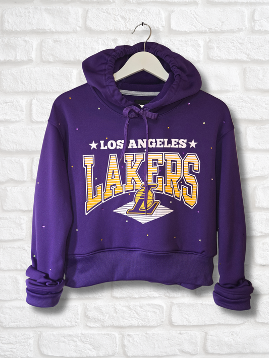 Los Angeles Lakers Crop Hoodie - Large