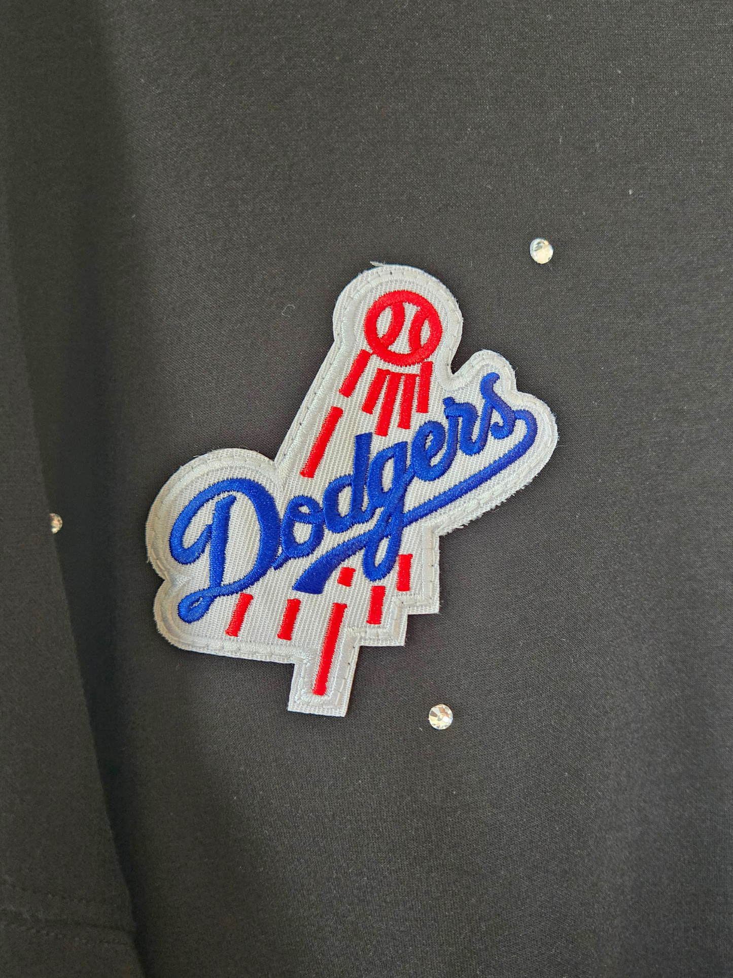 Los Angeles Dodgers Crop Zip-Up Sweatshirt - Medium