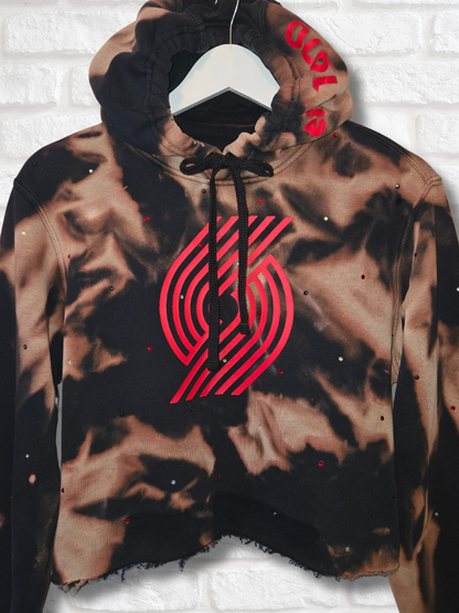 Portland Trail Blazers Crop Hoodie - Medium
