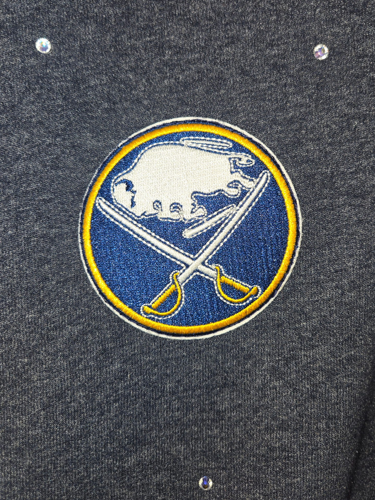 Buffalo Sabers Crop Zip-Up Sweatshirt - Medium/Large