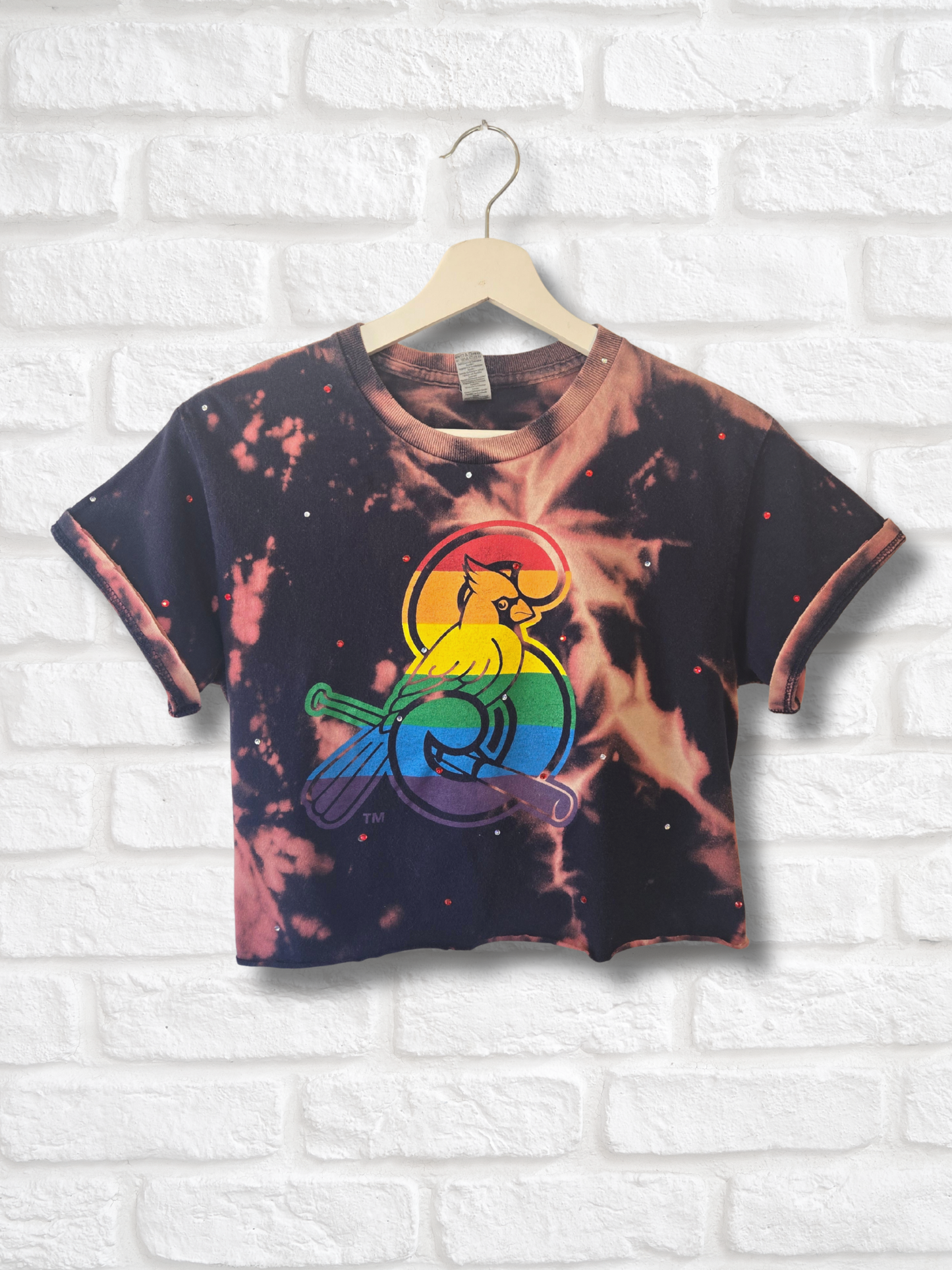 St. Louis Cardinals Pride Crop Top- Small