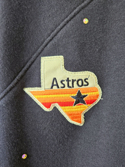 Houston Astros Crop Zip-Up Sweatshirt - Small/Medium