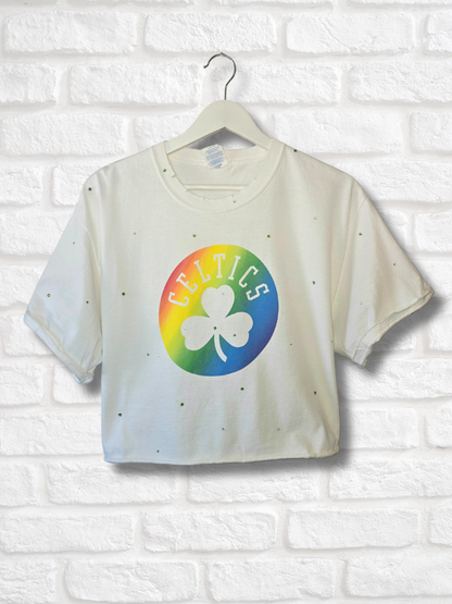 Boston Celtics Pride Crop Top - Large