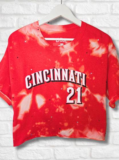 Cincinnati Reds Crop Top- Large