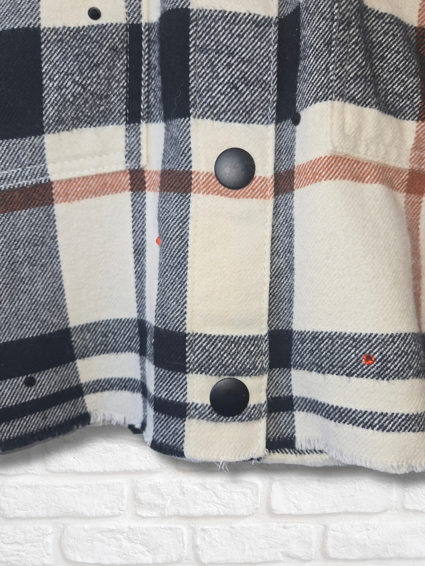San Francisco Giants Rhinestone Crop Flannel - Small