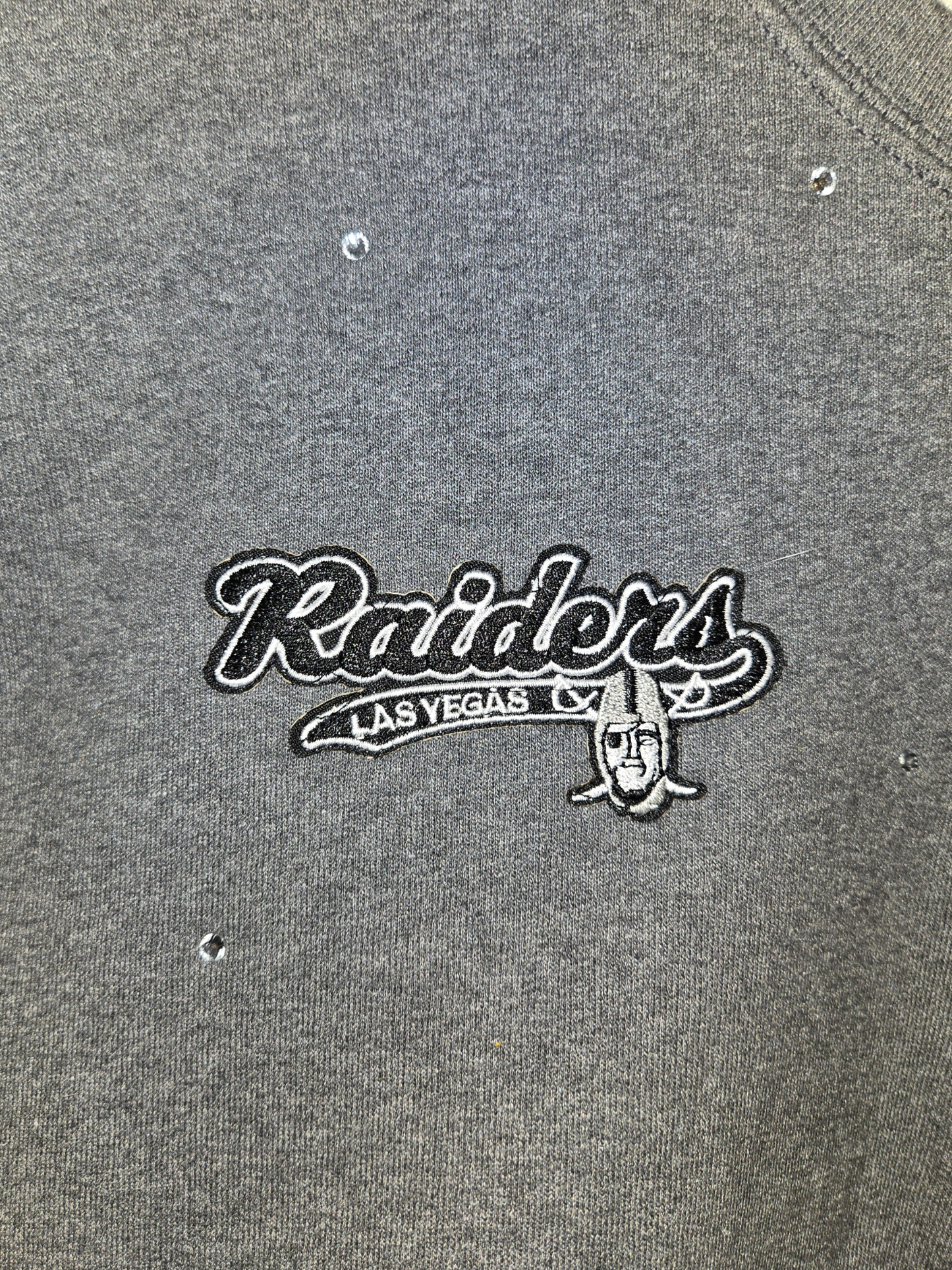 Las Vegas Raiders Crop Zip-Up Sweatshirt- Large