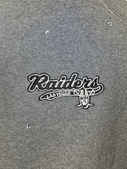 Las Vegas Raiders Crop Zip-Up Sweatshirt- Large
