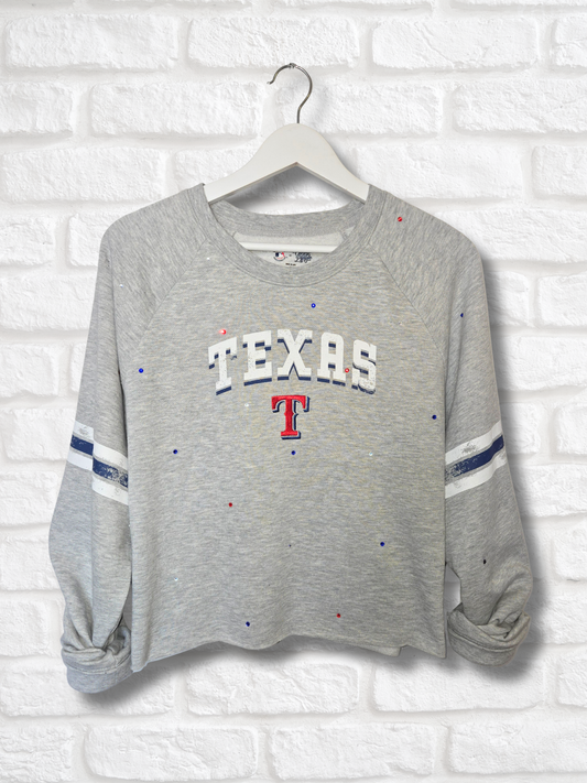 Texas Rangers Crop Sweatshirt- XL