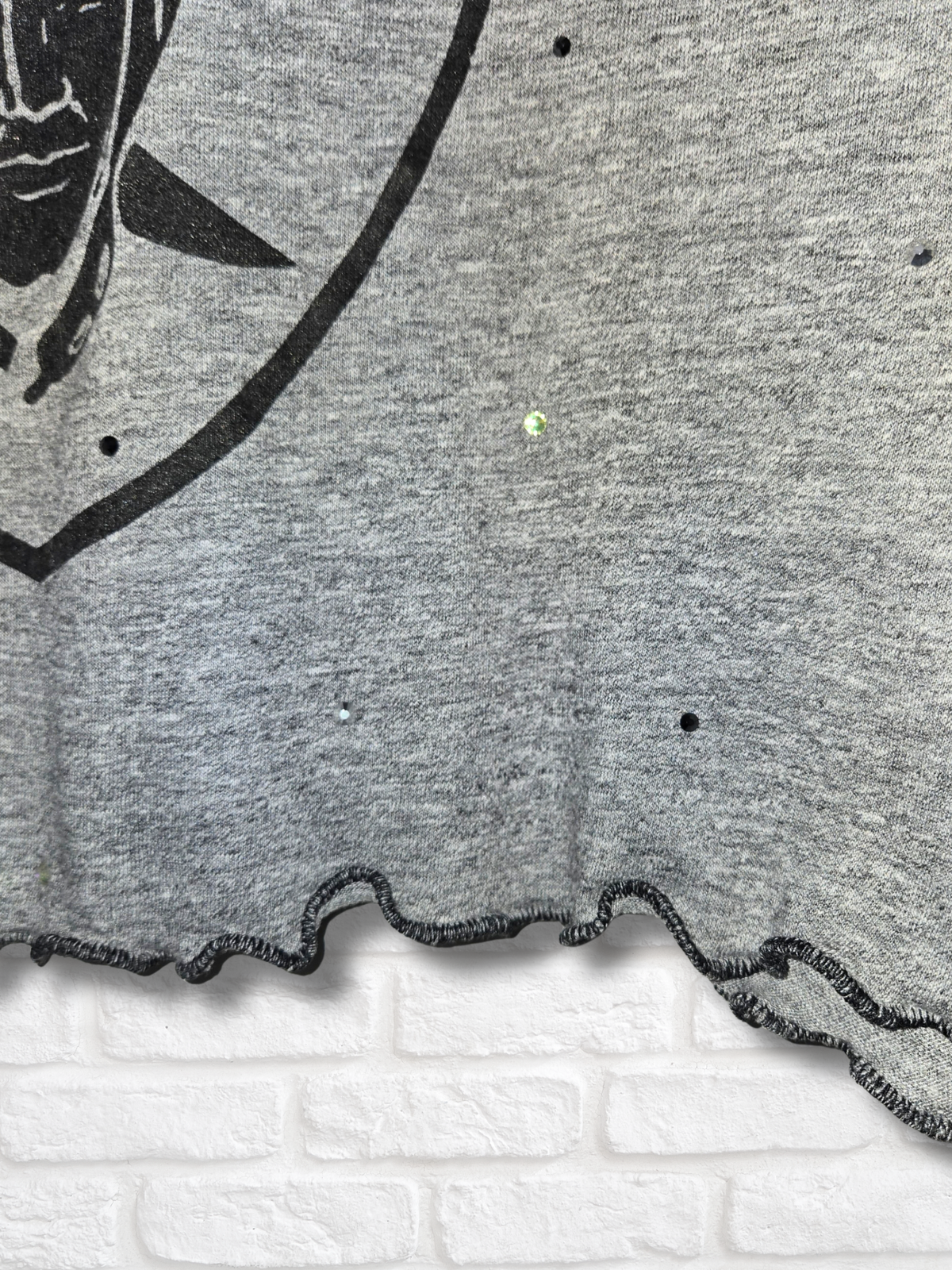 Las Vegas Raiders Ruffle Crop Top- Large