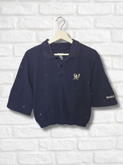 Milwaukee Brewers Crop Polo- Large