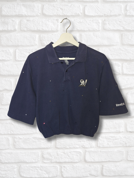 Milwaukee Brewers Crop Polo- Large