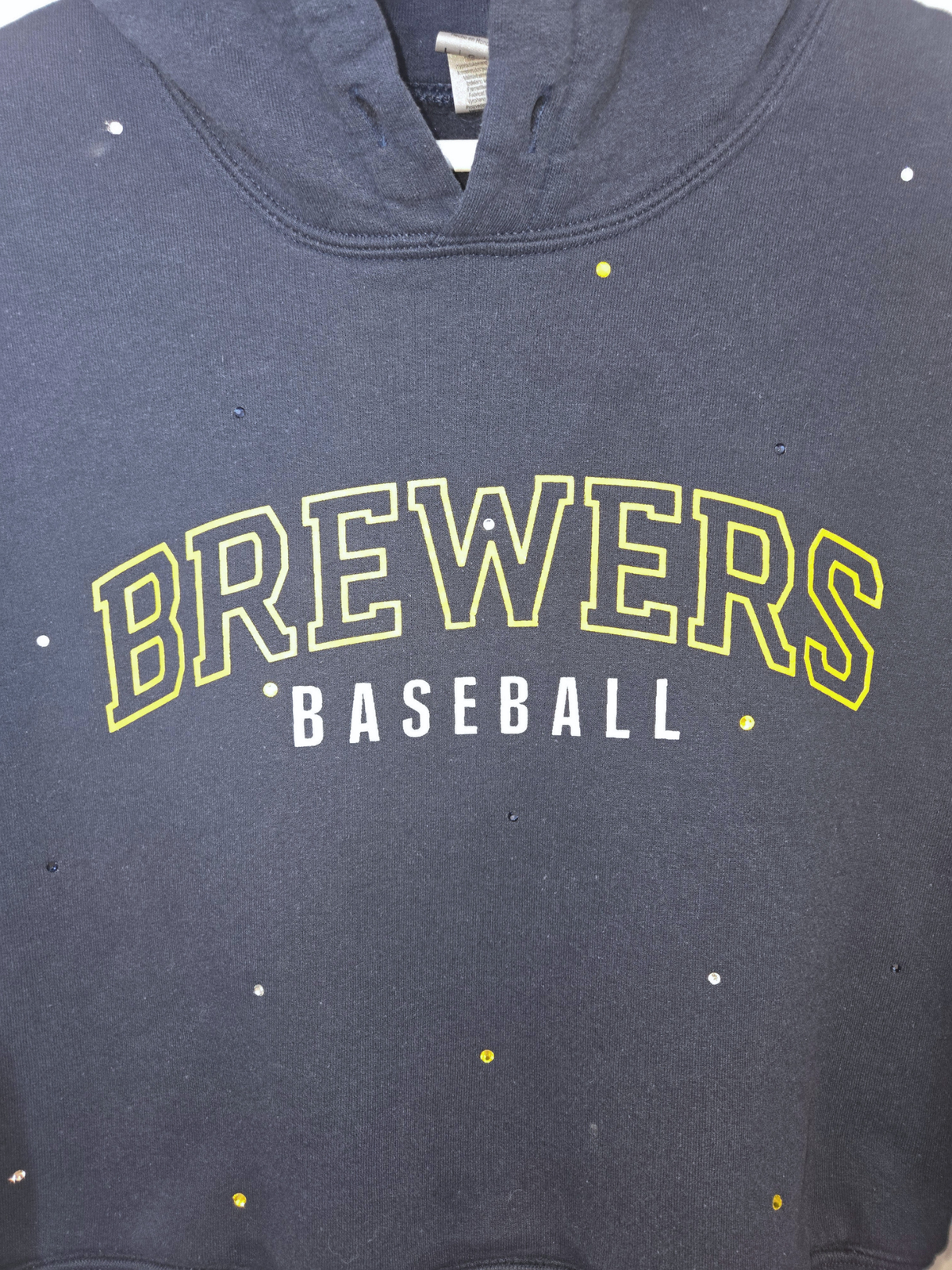 Milwaukee Brewers Crop Hoodie- Large