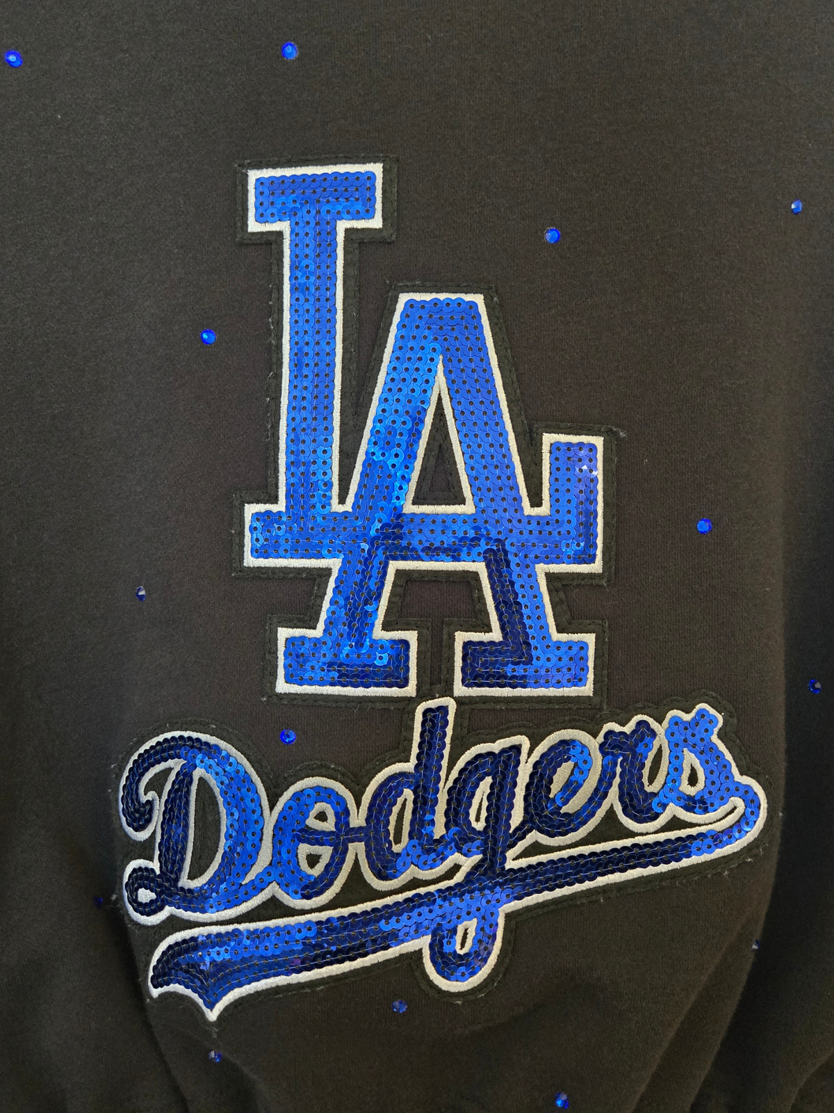 Los Angeles Dodgers Crop Zip-Up Sweatshirt - Large