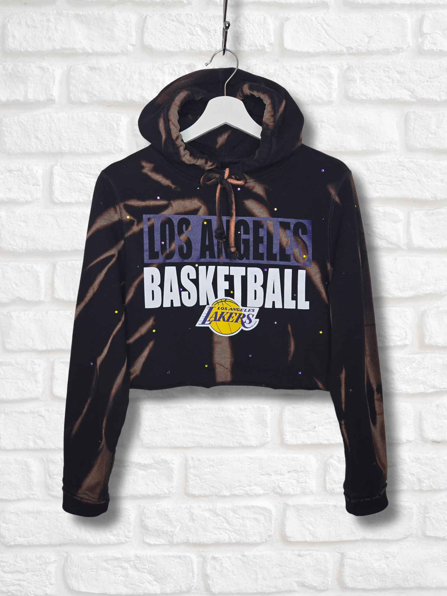 Los Angeles Lakers Crop Hoodie - Small