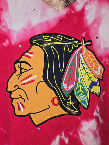 Chicago Blackhawks Long Sleeve Crop Top
