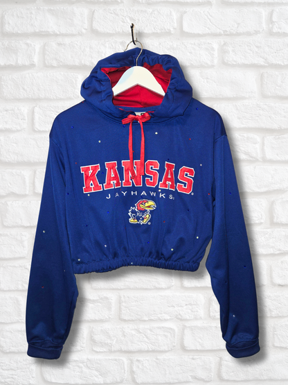 Kansas Jayhawks Crop Hoodie