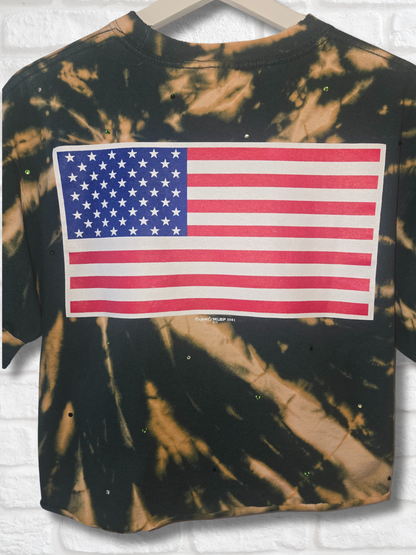 Vegas Athletics Stars & Stripes Crop Top- Large