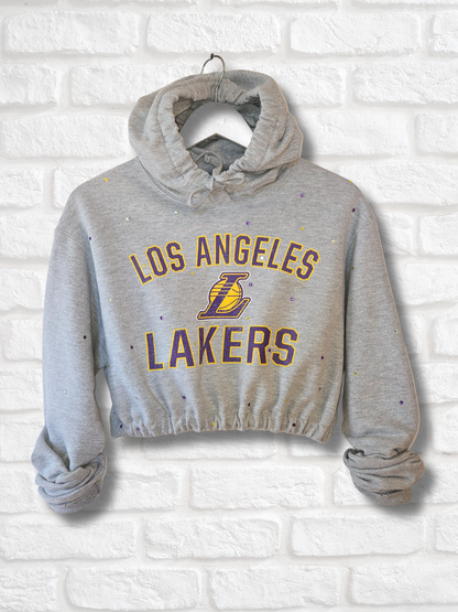 Los Angeles Lakers Crop Hoodie - Medium