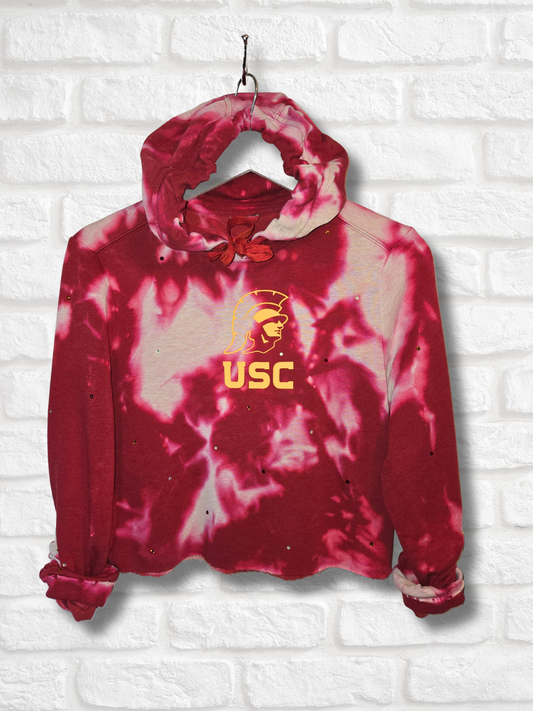 USC Trojans Crop Hoodie