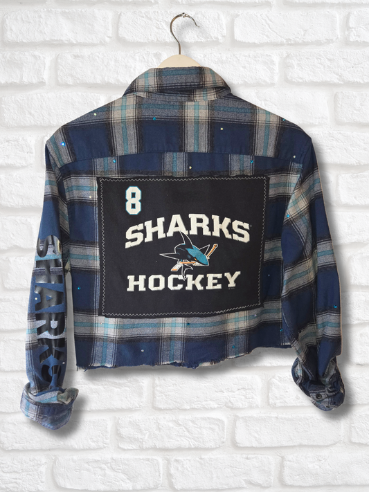 San Jose Sharks Crop Flannel