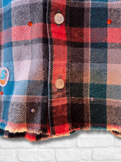 Miami Dolphins Crop Flannel