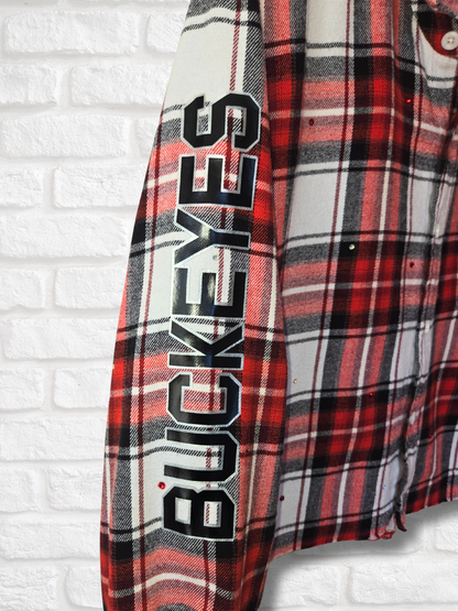 Ohio State Buckeyes Crop Flannel