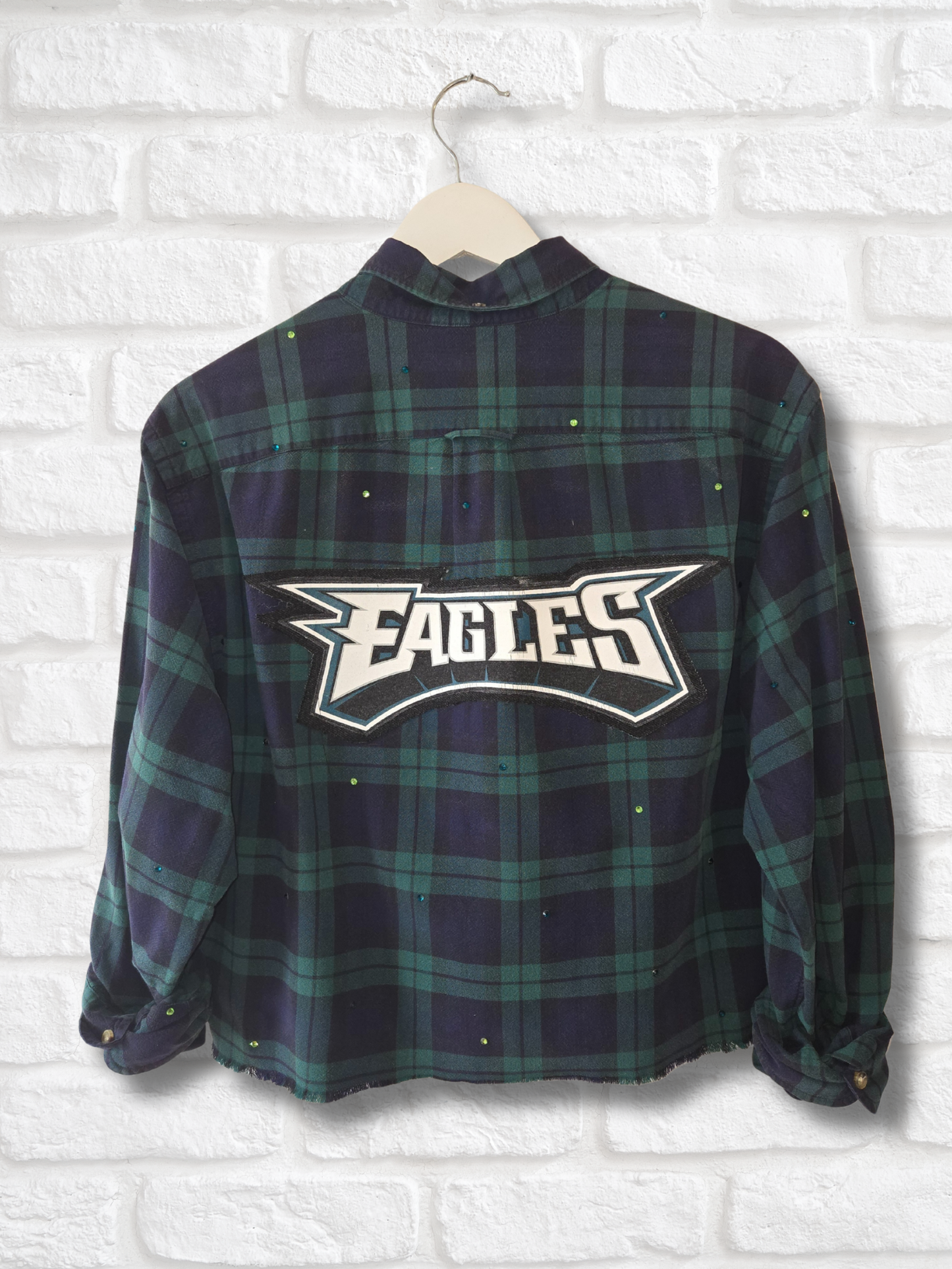 Philadelphia Eagles Crop Flannel