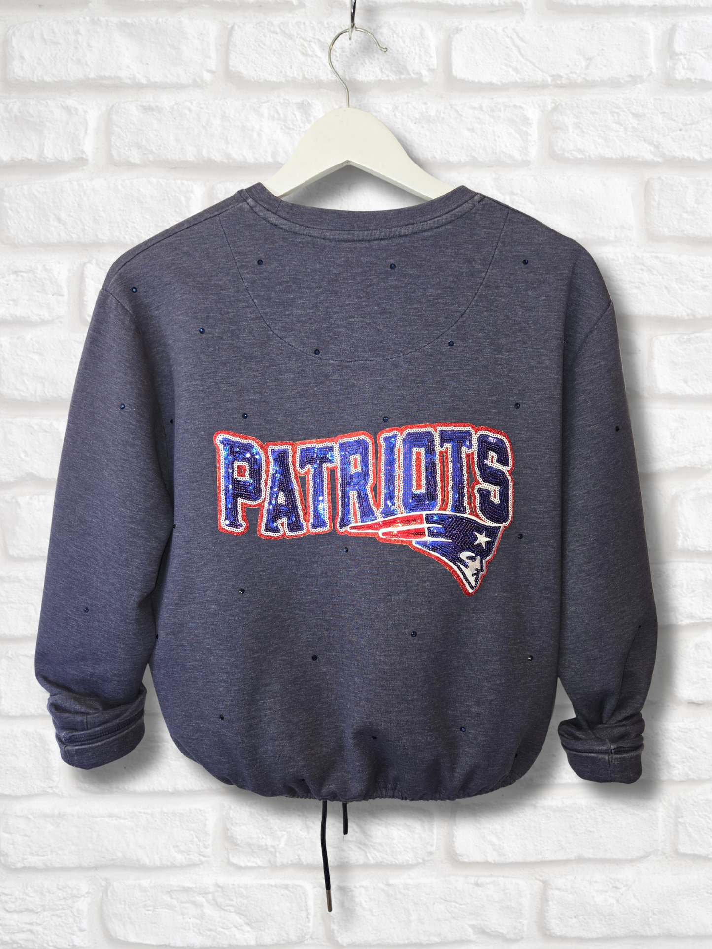 New England Patriots Crop Zip-Up Sweatshirt