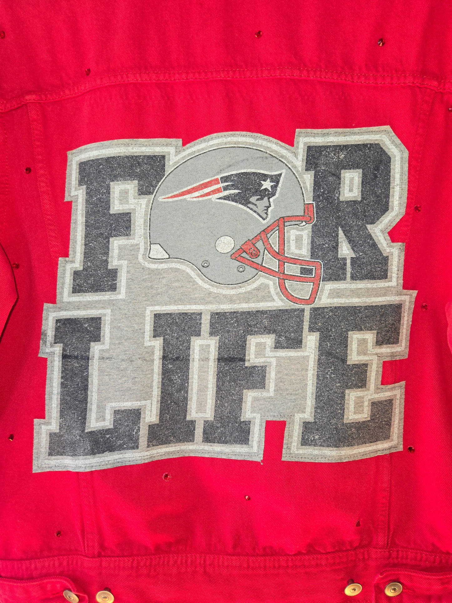New England Patriots Oversized Denim Jacket