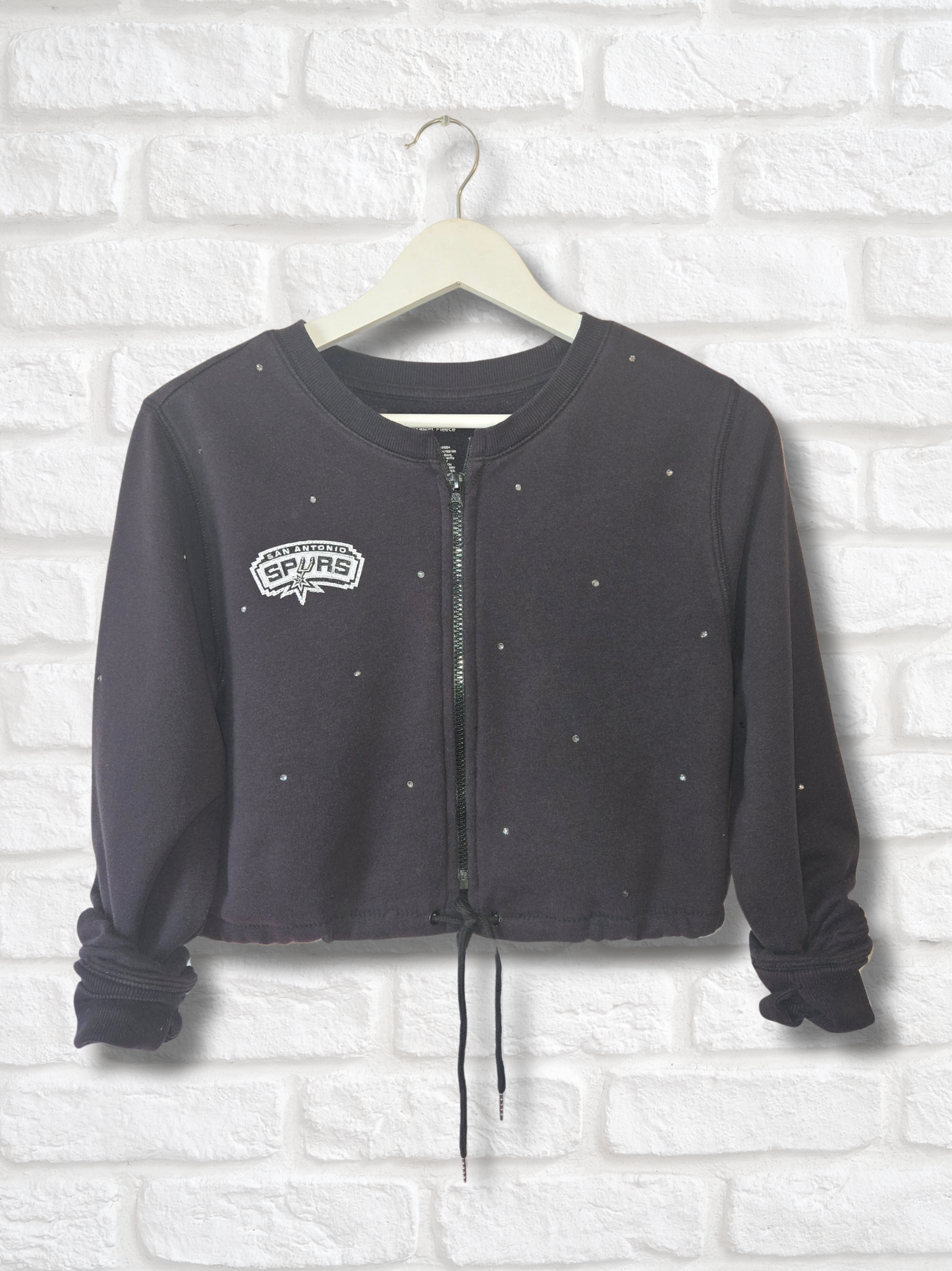 San Antonio Spurs Crop Zip-Up Sweatshirt - Small