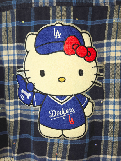 Dodgers HK Crop Flannel