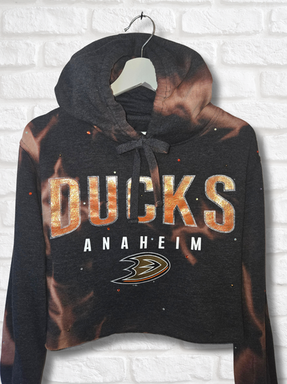 Anaheim Ducks Crop Hoodie- Medium