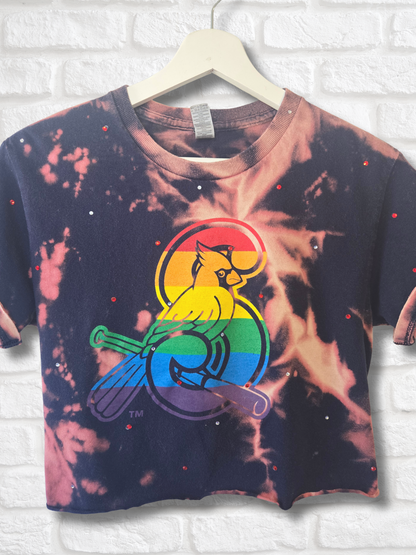 St. Louis Cardinals Pride Crop Top- Small