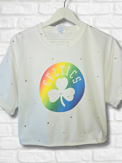 Boston Celtics Pride Crop Top - Large