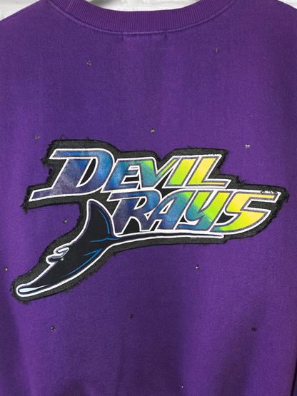 Tampa Bay Rays Crop Zip-Up Sweatshirt - L/XL
