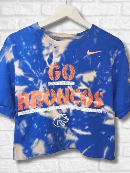 Boise State Broncos Crop Top-Large