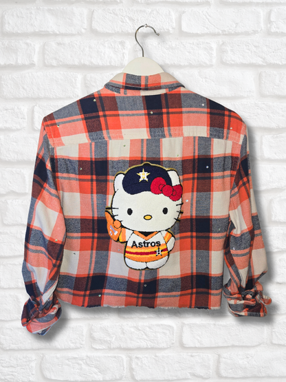 Astros HK Crop Flannel