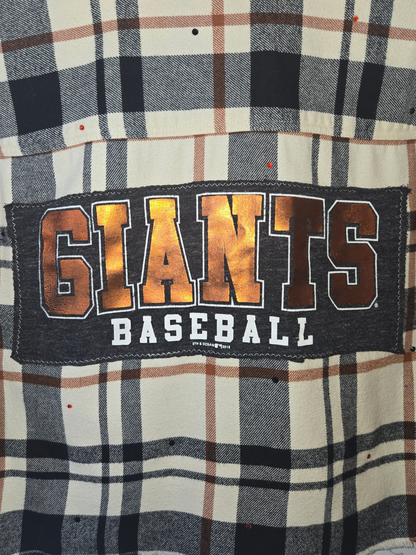 San Francisco Giants Rhinestone Crop Flannel - Small