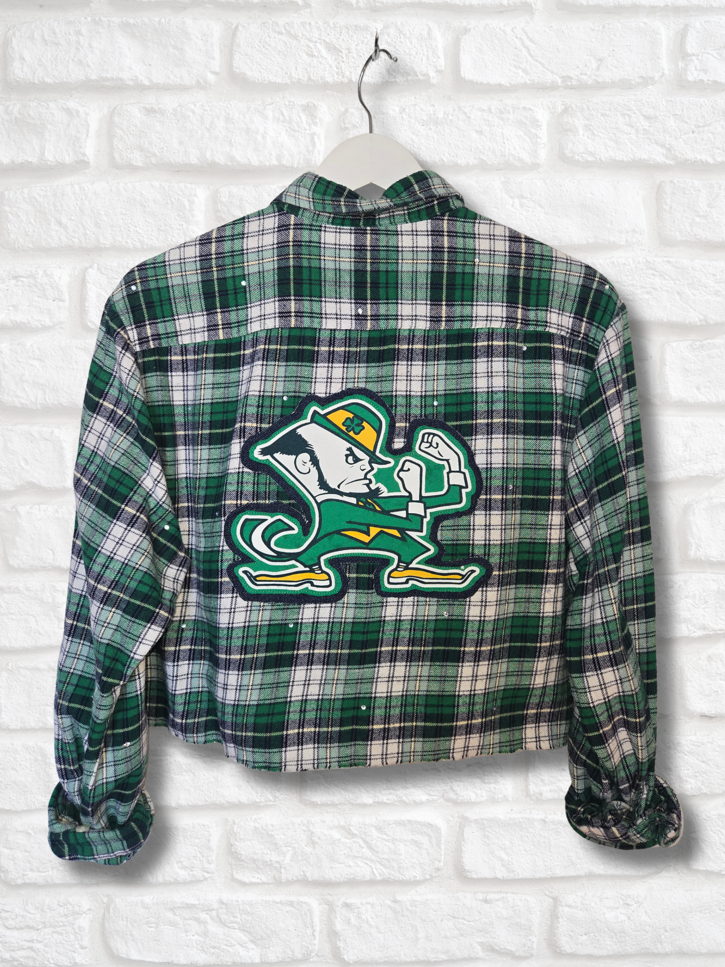Notre Dame Crop Flannel- Large