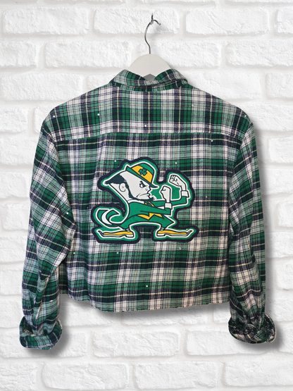 Notre Dame Crop Flannel- Large