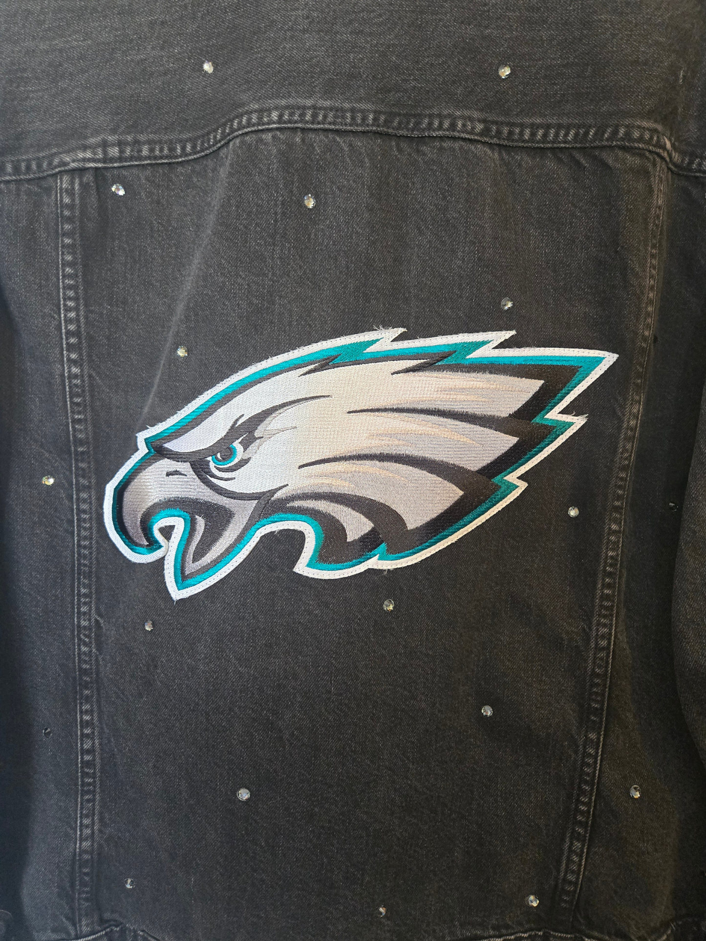 Philadelphia Eagles Oversized Denim Jacket - XL