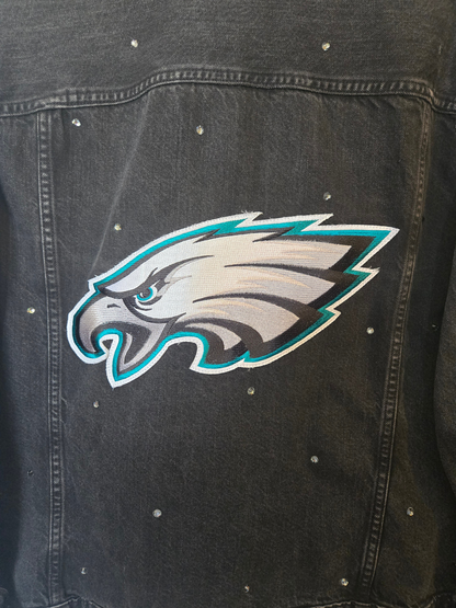 Philadelphia Eagles Oversized Denim Jacket - XL