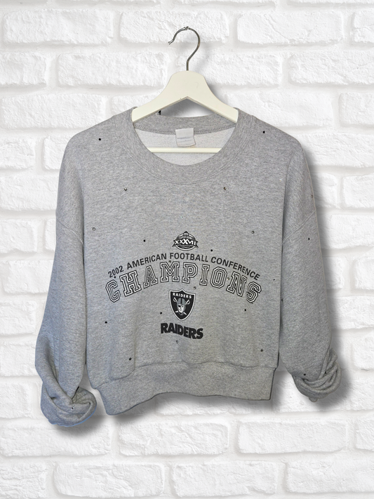 Las Vegas Raiders Crop Sweatshirt- Large