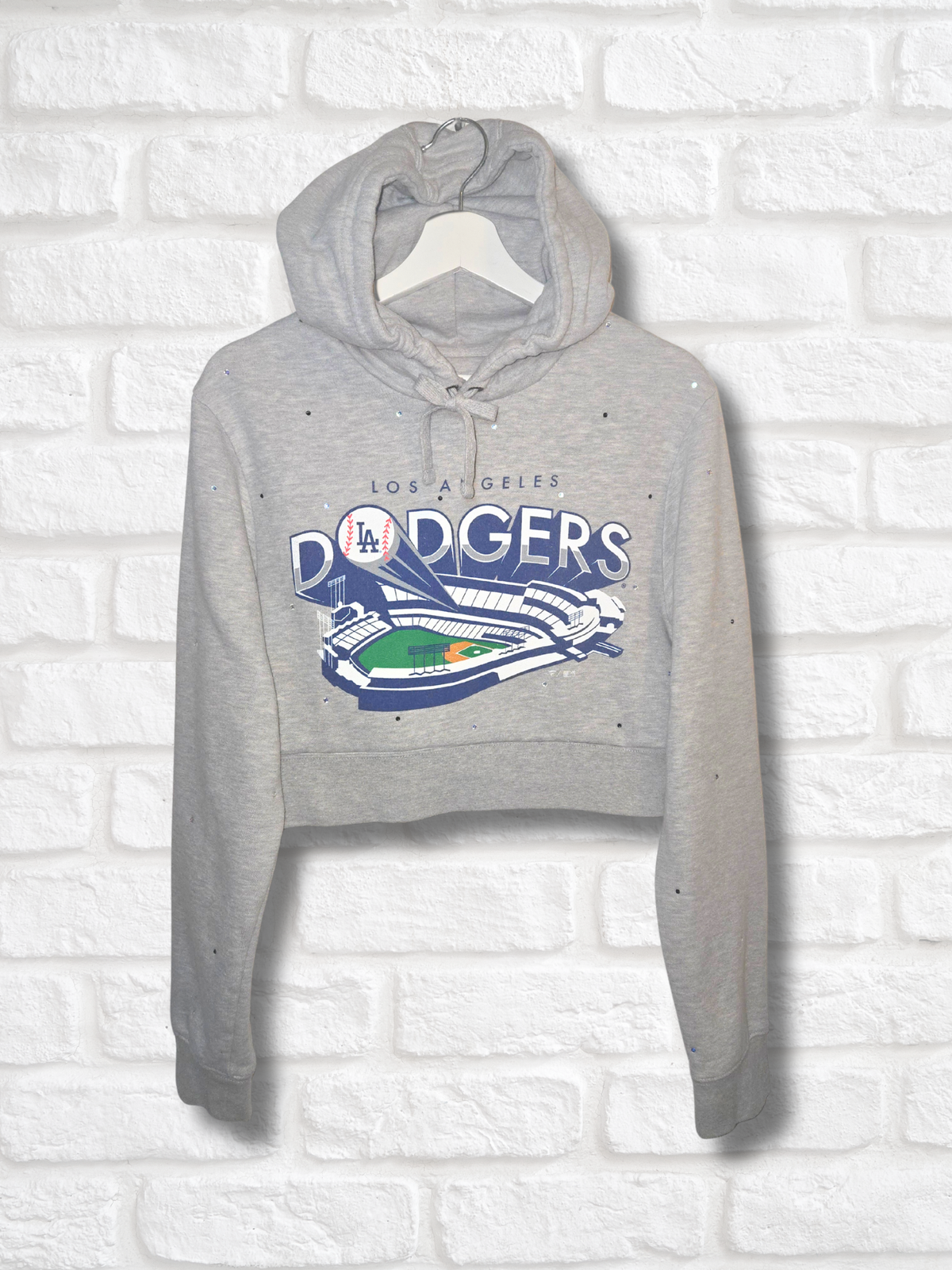 Los Angeles Dodgers Crop Hoodie- Small