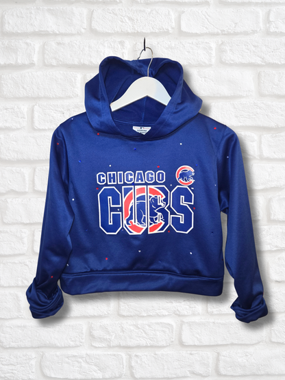 Chicago Cubs Crop Hoodie- Small