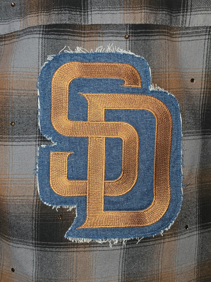 San Diego Padres Crop Flannel- Small