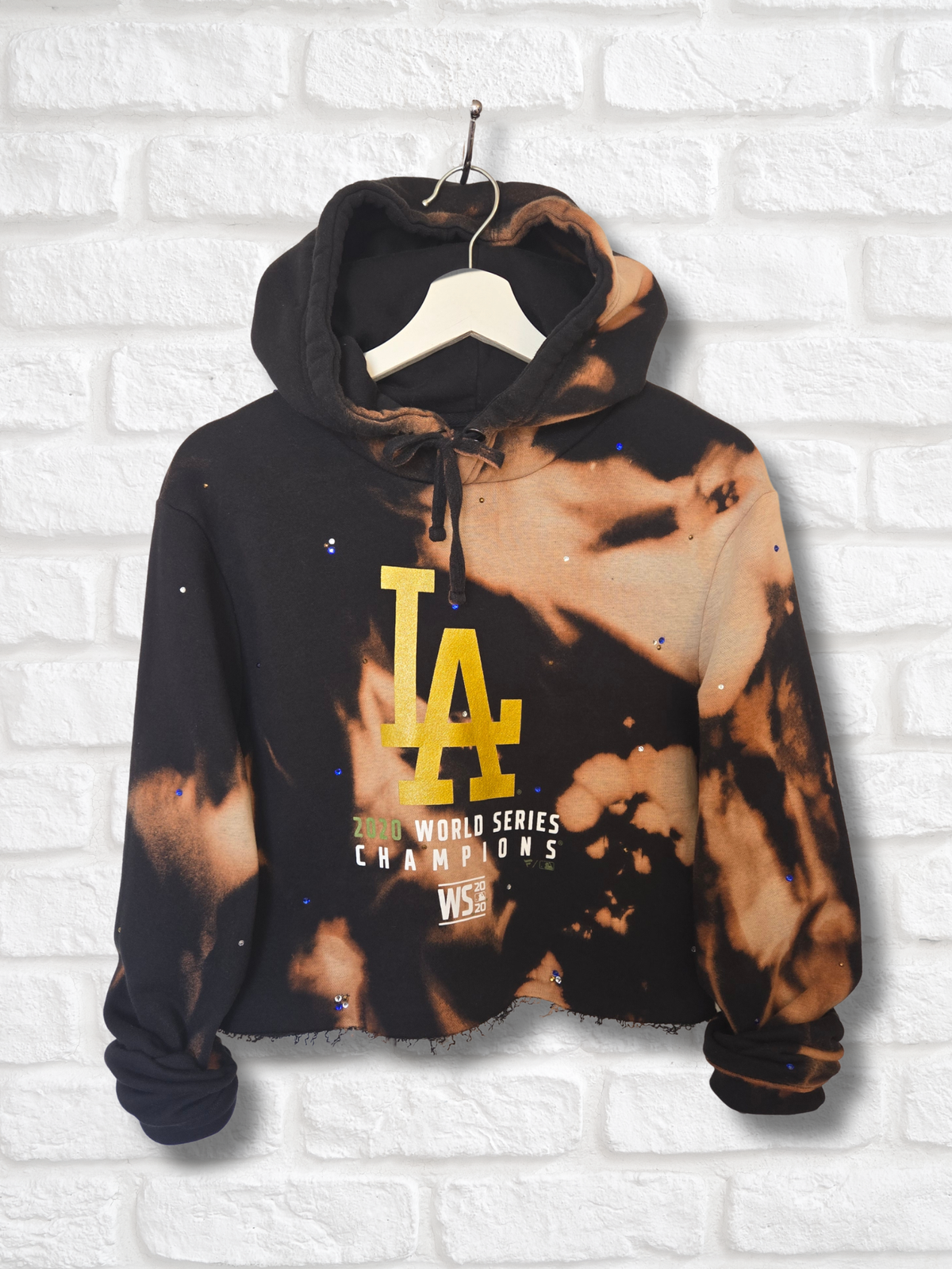 Los Angeles Dodgers Crop Hoodie- Medium